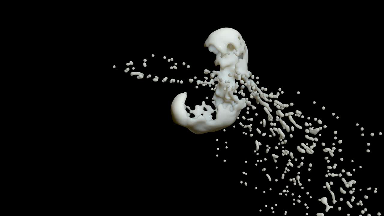 검은 바탕에 우유 스플래시 4k