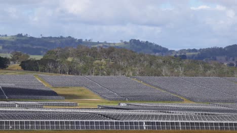 solar panels arrayed across a large field