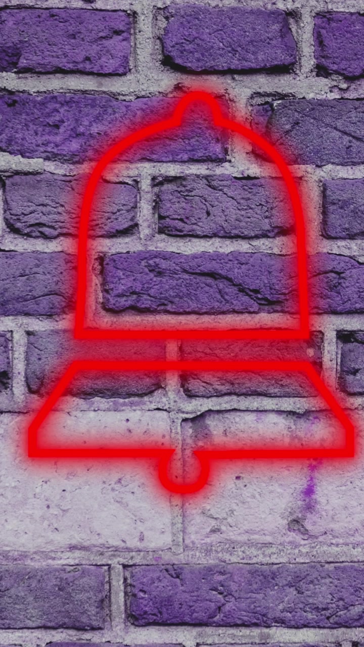 Insegna al neon pollice verso su muro di mattoni 4k