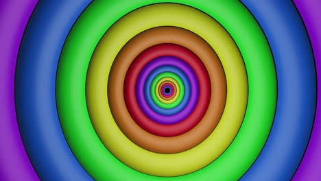 Animation-of-rainbow-circle-pattern-moving-in-seamless-loop