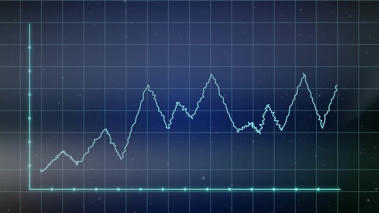 Jittering origin initiating pale line plotting oscillating waveform across grid axes for monitoring