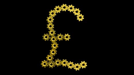 el signo de la libra esterlina en negro