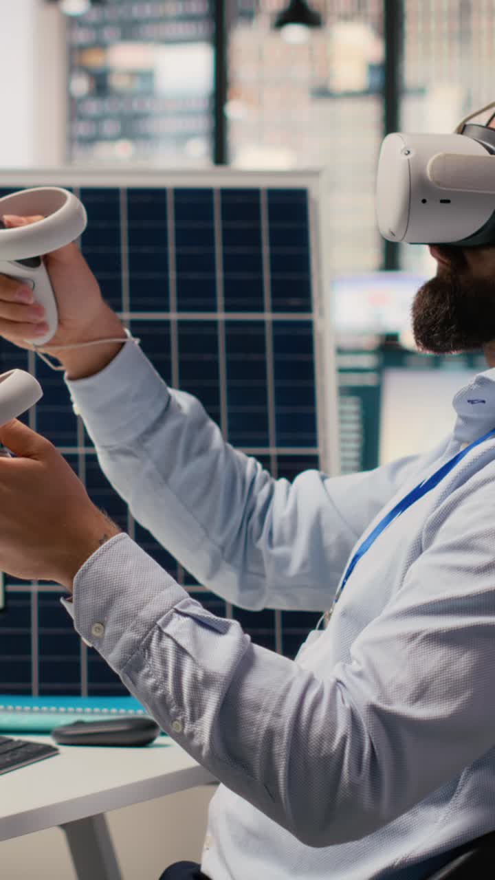 Sustainability RD expert uses VR headset to design improved solar panels