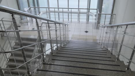 modern staircase in a building interior