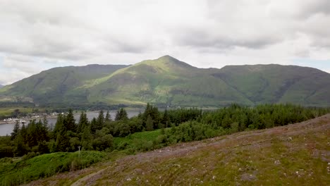 Aerial-ascending-reveal-view-of-Scottish-Sgurr-Dhomhnuill-highest-Ardgour-mountain-in-Scotland