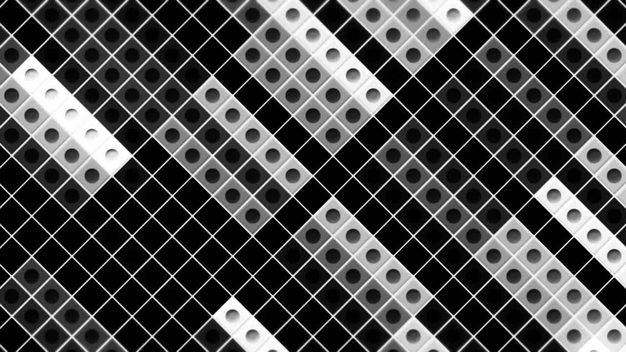 patrón geométrico abstracto con círculos y cuadrados