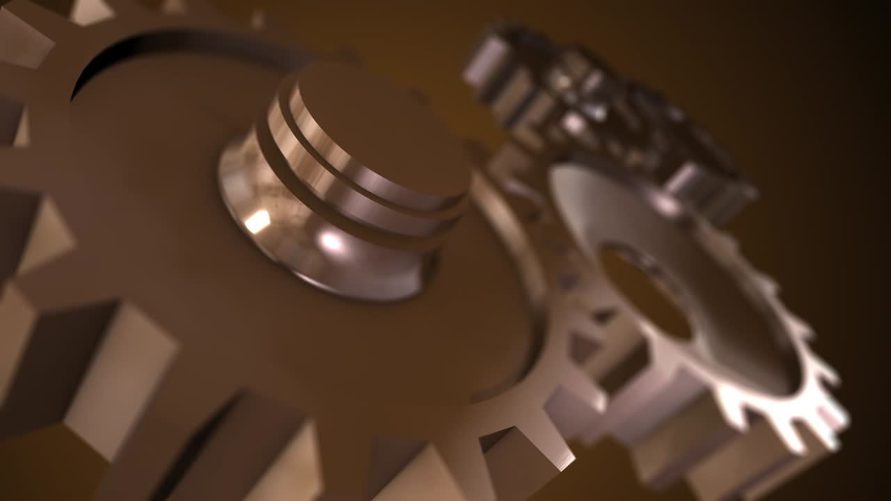 concepto de reloj. engranajes girando con precisión precisa en el mecanismo del reloj antiguo.