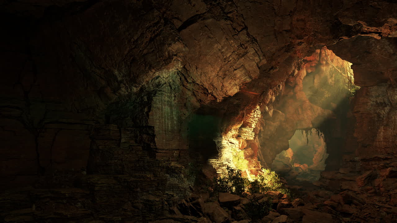 el interior de la misteriosa cueva
