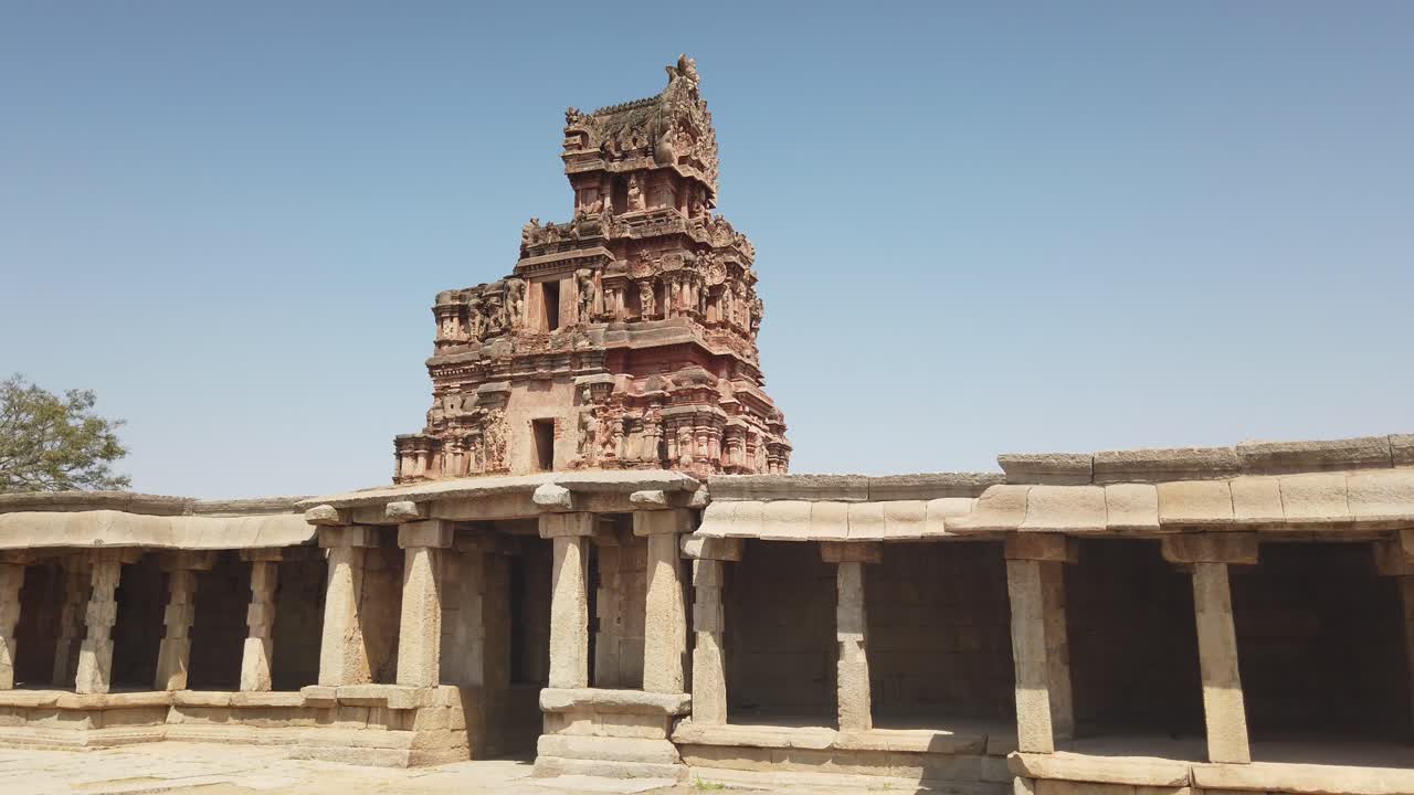 plano general del templo en ruinas en hampi, karnataka, india