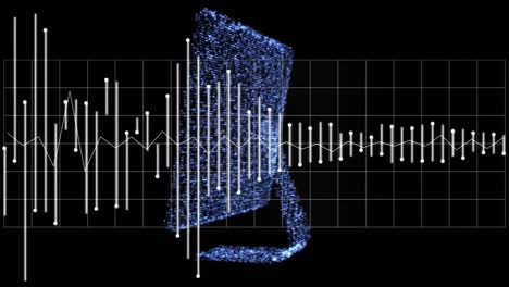 digital sound waves and a monitor