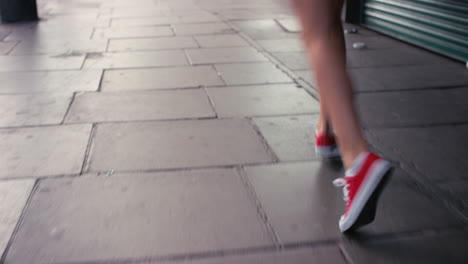 contemporary funky caucasian woman street dancer dancing freestyle in the city