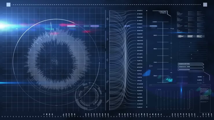 Blue business interface