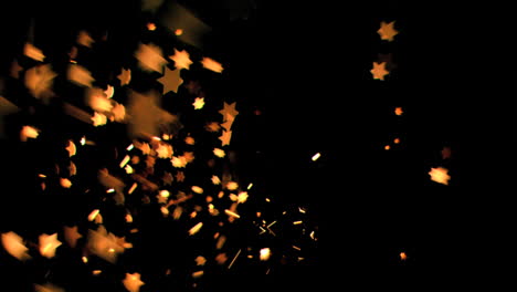 estrellas de seis puntas que fluyen en movimiento súper lento