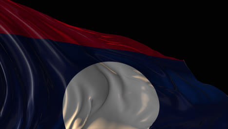 waving flag of laos