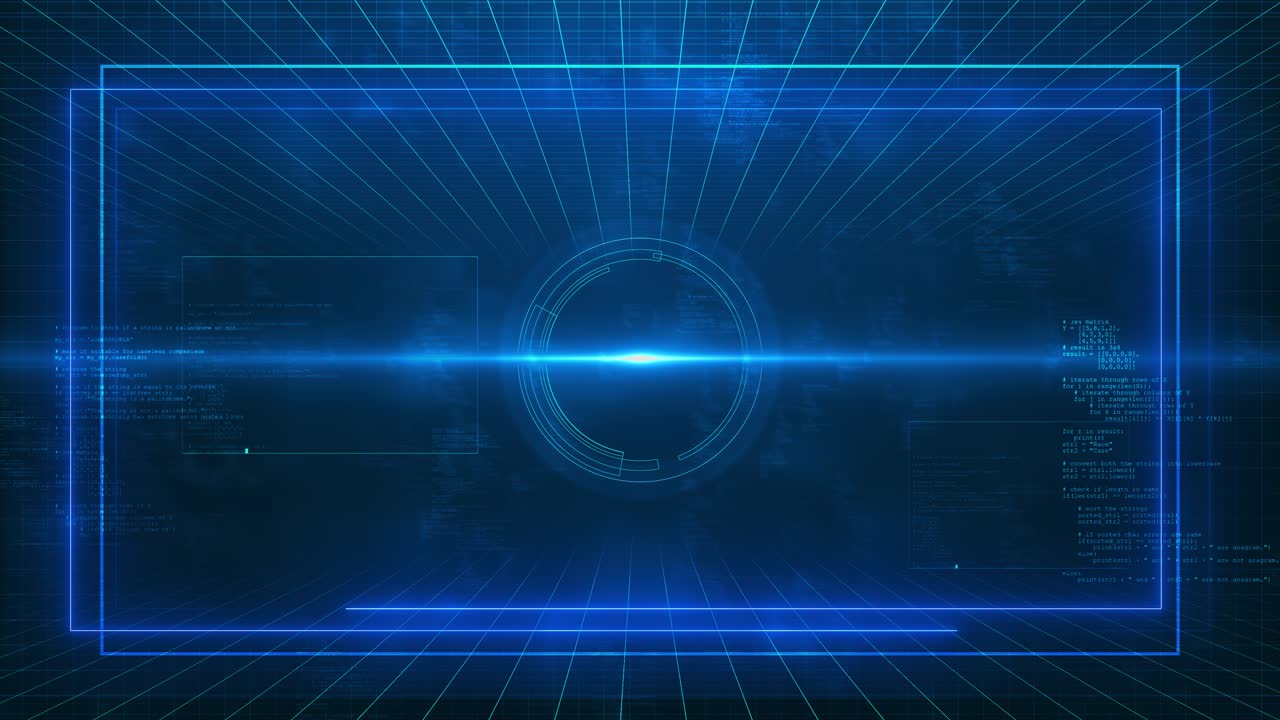 Abstract background digital space technology futuristic hud screen box light interface scifi