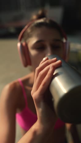 woman exercising outdoors