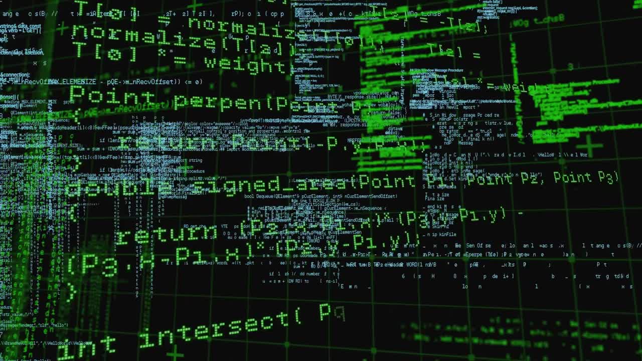 animatie van gegevensverwerking over het raster