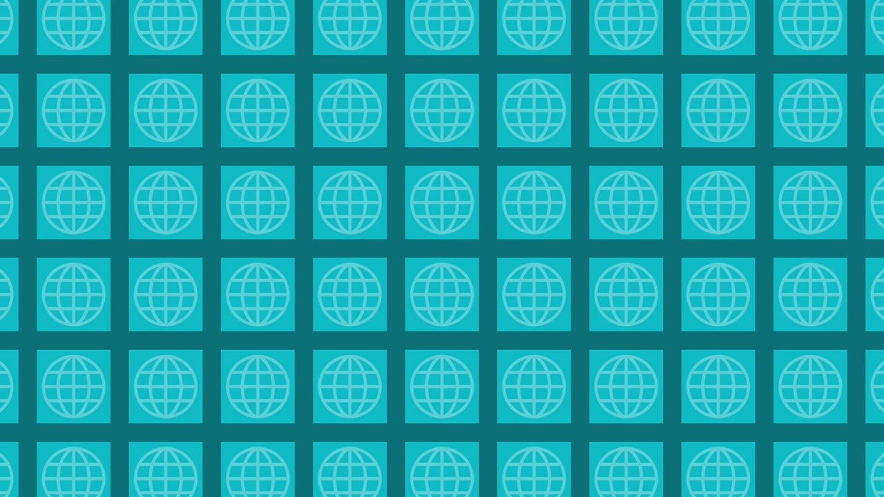 Teal Globe Pattern