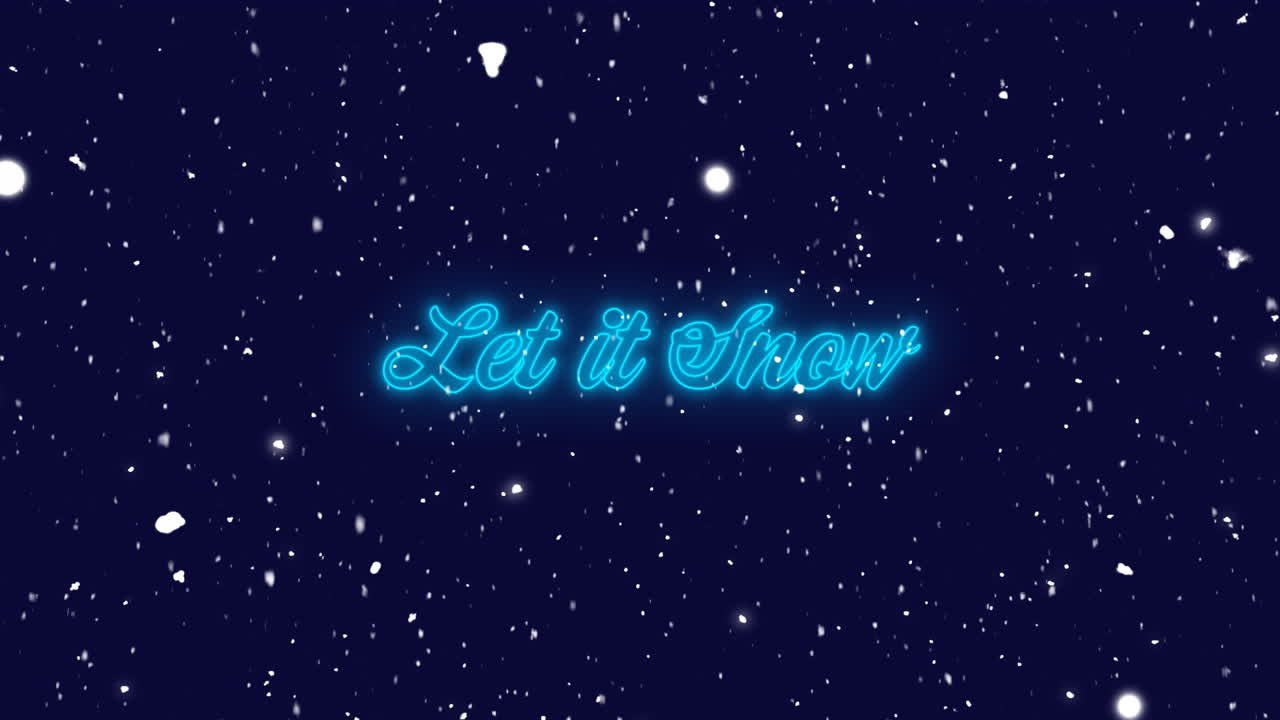 눈이 떨어지는 애니메이션 눈이 내리자 텍스트