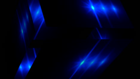 police lights flashing against a black background on a three dimensional rotating cube - seamless looping