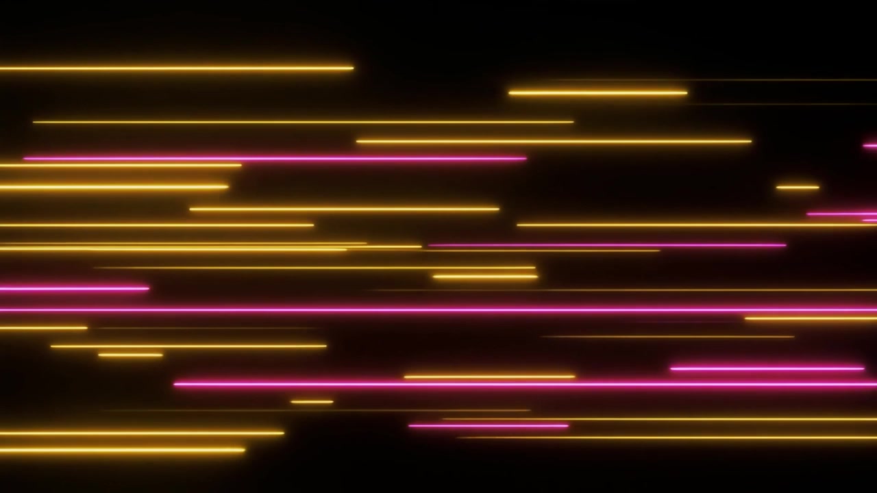 Dynamic Pink and Yellow Neon Light Streaks Motion Background