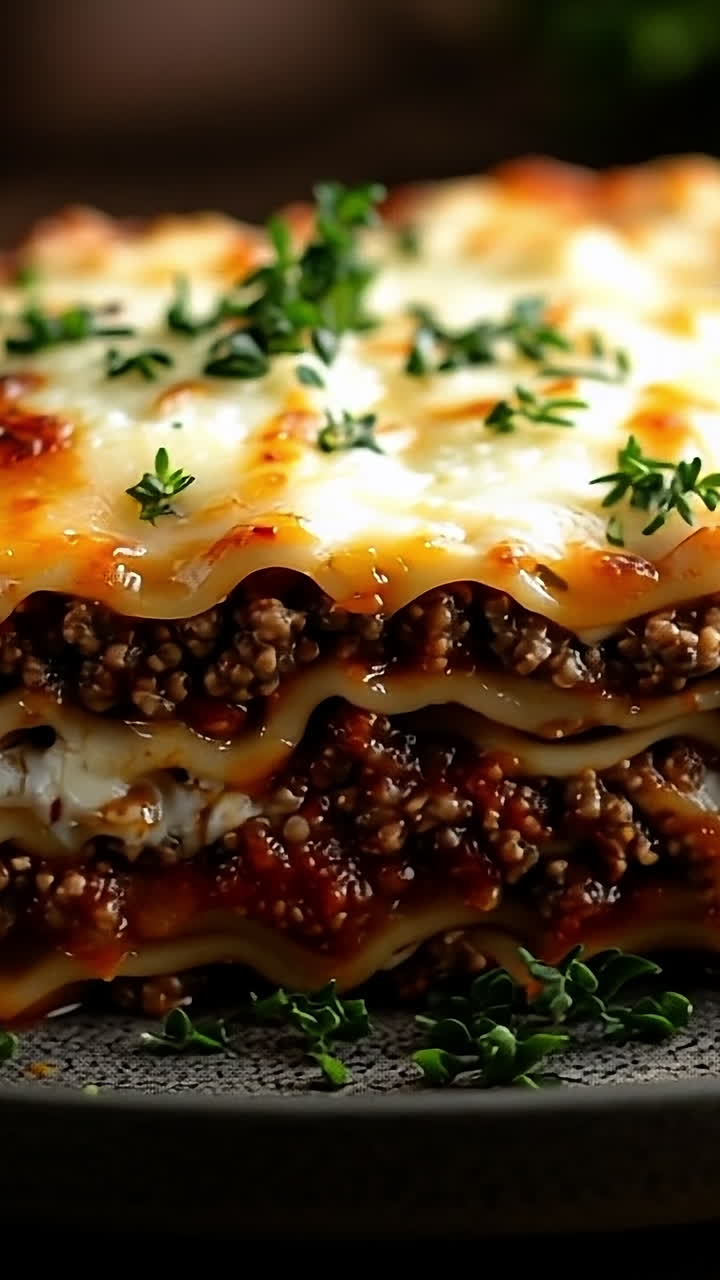 Delicious homemade lasagna on a plate