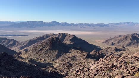 the enormous mountain range in the mojave desert during an atv tour