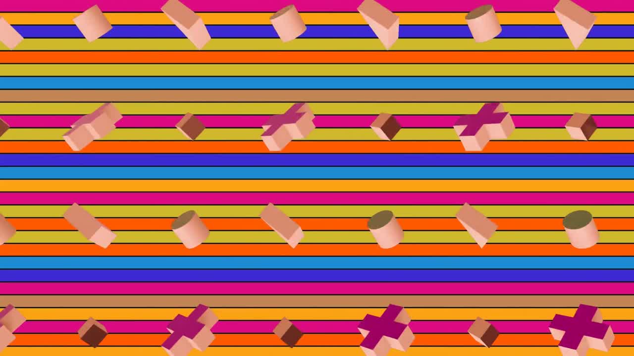 다채로운 배경으로 다른 모양의 애니메이션