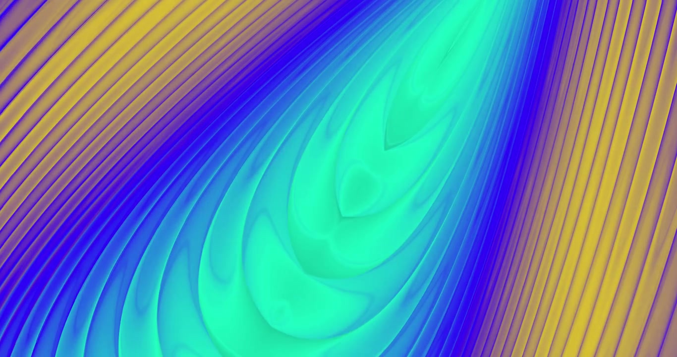 Abstract Motion Background with Flowing Blue and Yellow Curves