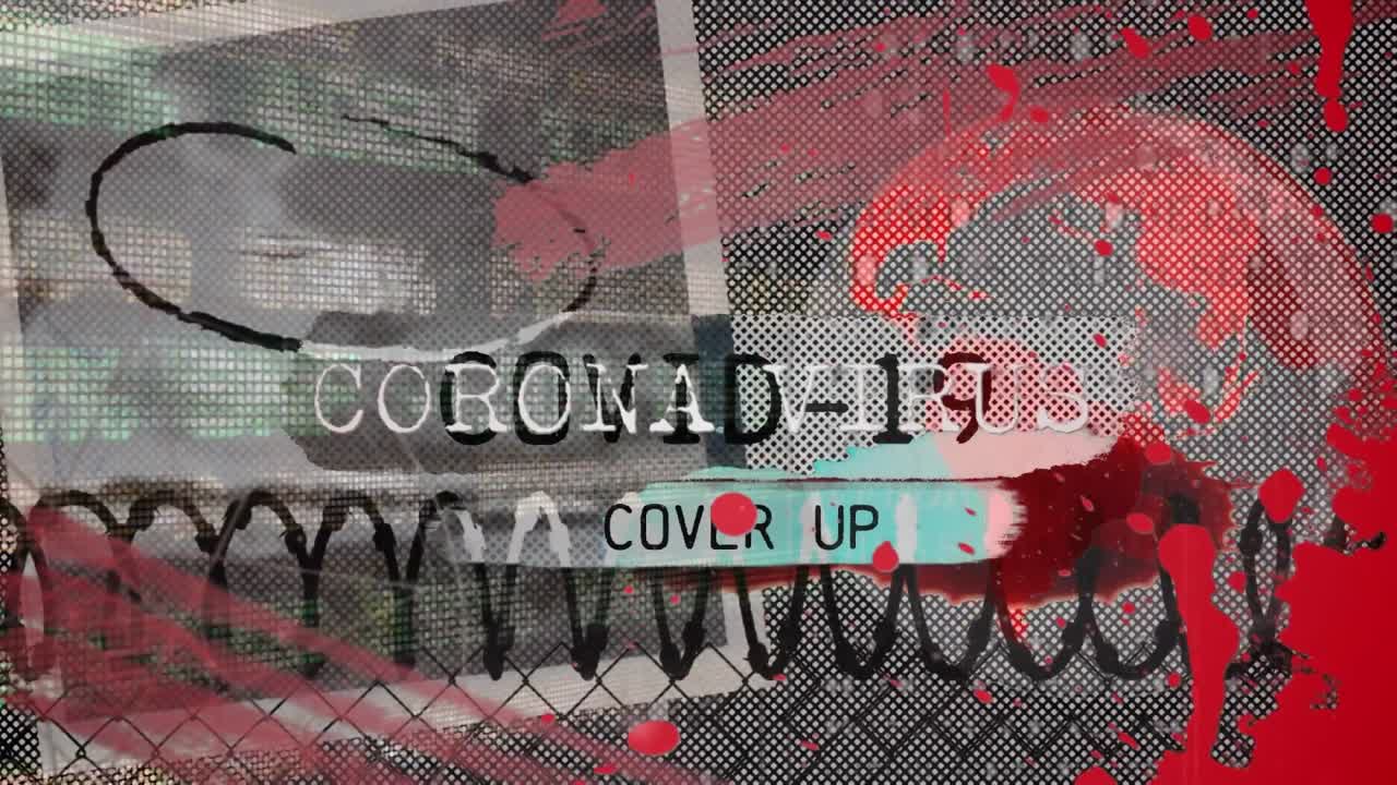 Animazione di COVID-19 e globo su dati finanziari.