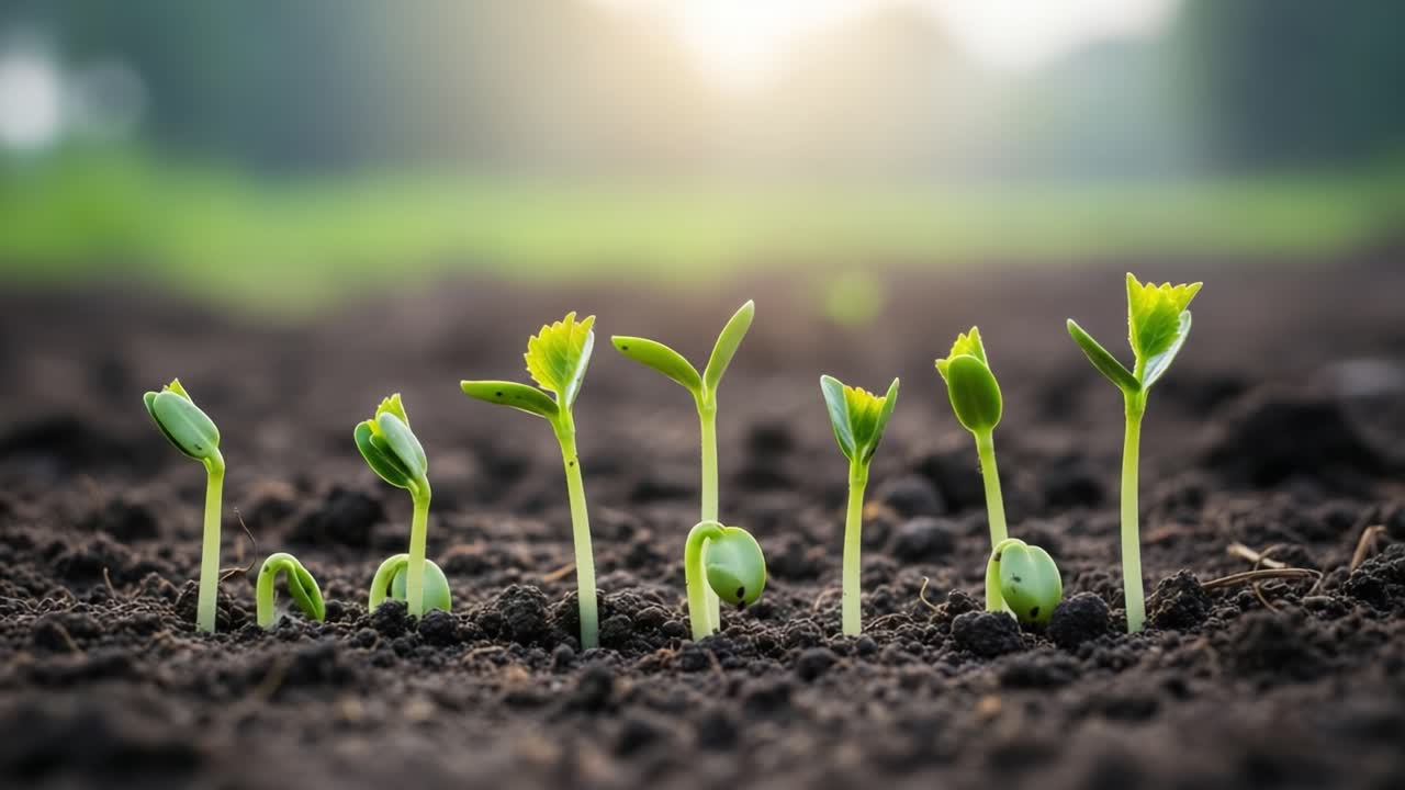 Stages of Plant Growth in Soil