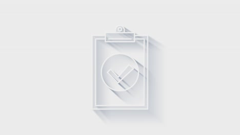 icono de marca de verificación aislado en fondo blanco. símbolo de contabilidad. negocios, educación y finanzas. animación gráfica de movimiento de video 4k
