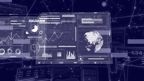 animation of data processing on black background
