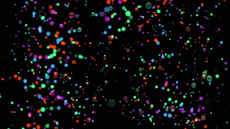 hermoso círculo multicolor que brilla intensamente partículas brillantes en estilo plano