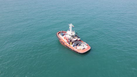 tugboat on the caribbean sea near santa marta, colombia