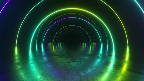 neon light tunnel