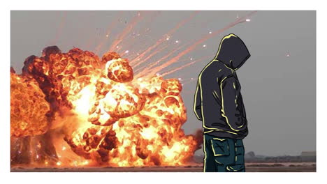 aftermath of an explosion