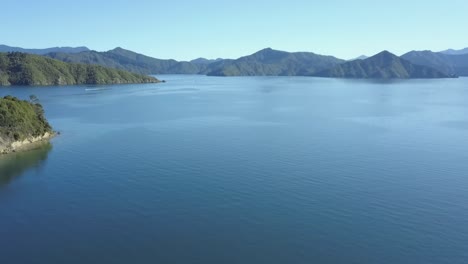 picton, new zealand on a blue sky sunny day