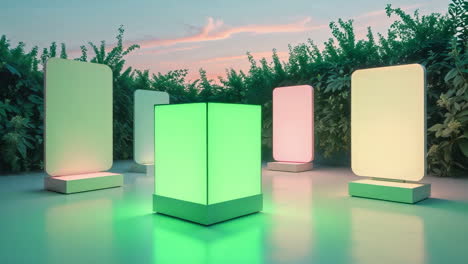 modern outdoor ambient lighting set