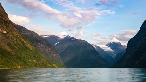 lovatnet lake beautiful nature norway timelapse.