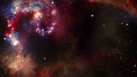 Nebula,-Stars-and--The-Milky-Way,-The-Galaxy