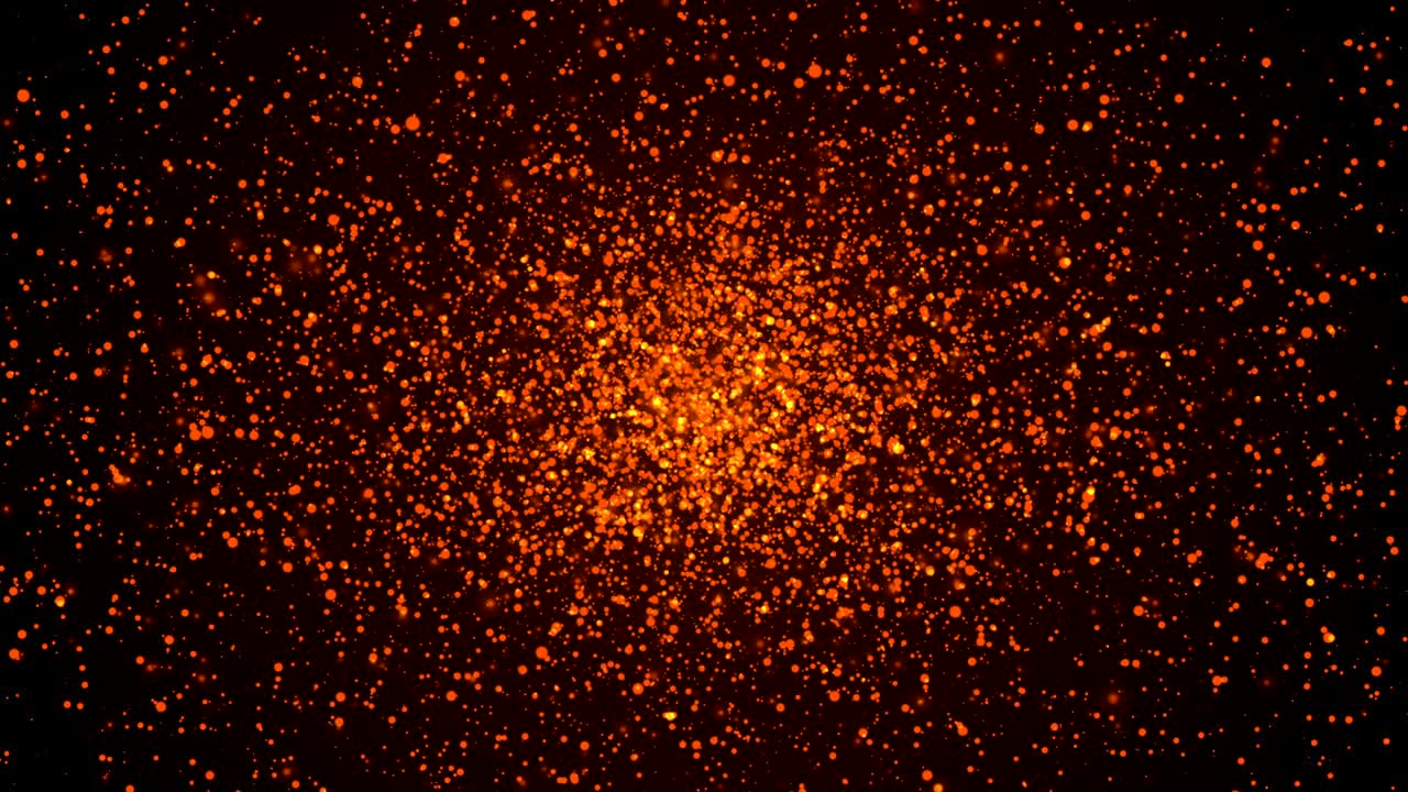 Hot particles abstract background