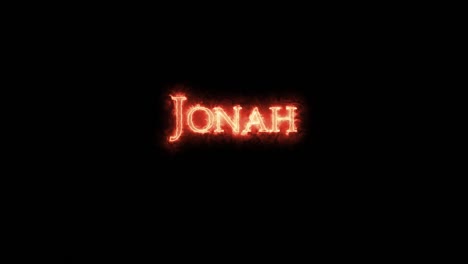 jonás escrito con fuego.