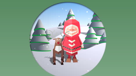 cute christmas characters with greeting in spanish