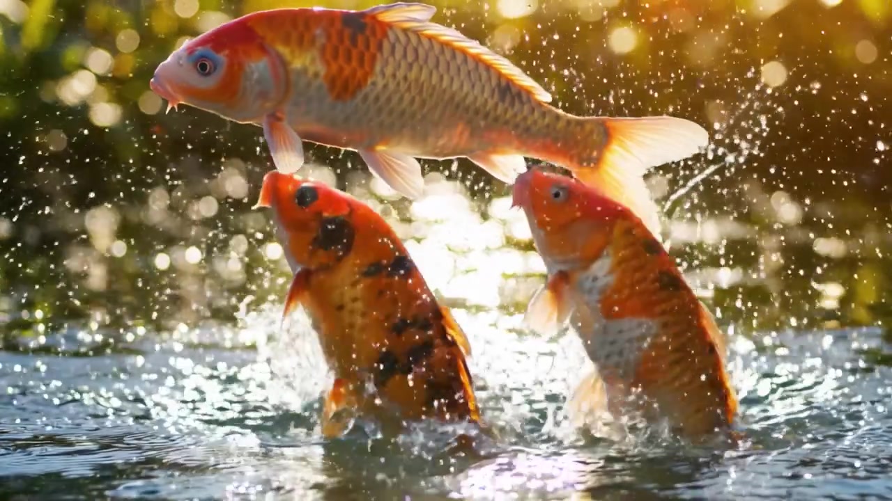 Ein wunderschönes Naturschauspiel: Der elegante Spritzer und die schimmernde Reflexion des Wassers, das unter dem sanften Sonnenlicht tanzt