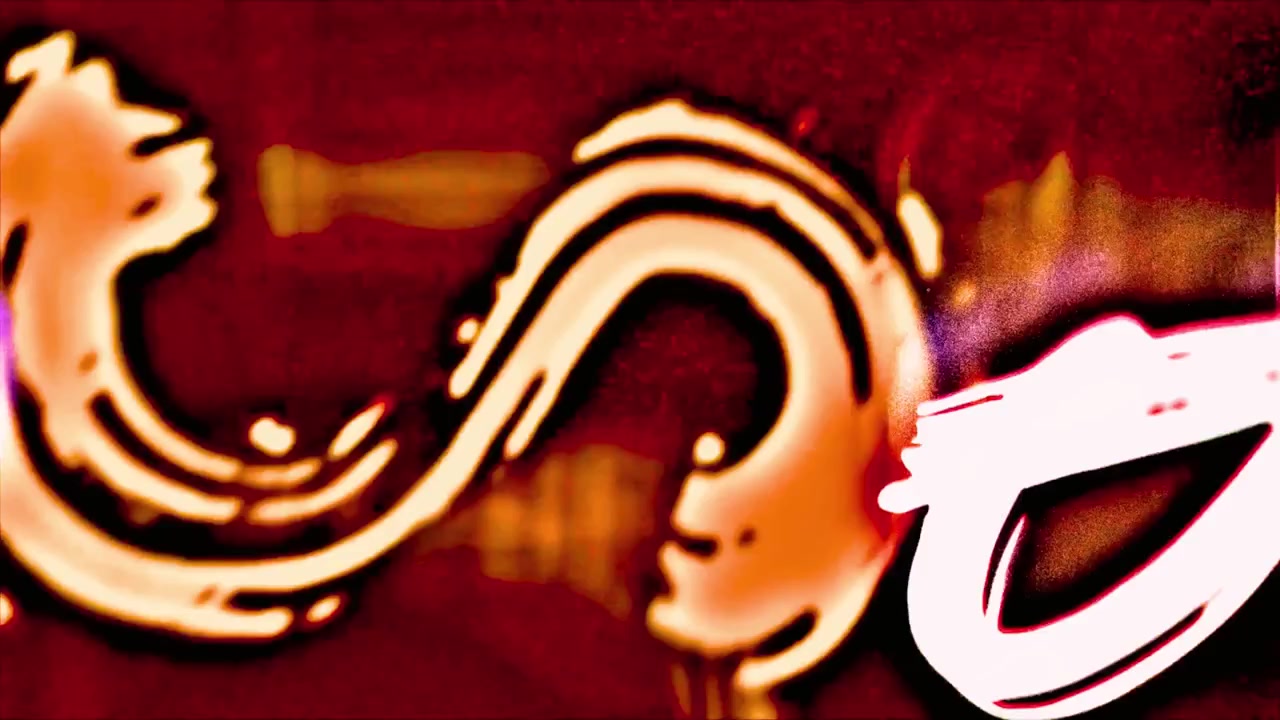 Titreşen Kırmızı ve Beyaz Işık Desenleriyle Soyut Hareketli Grafikler