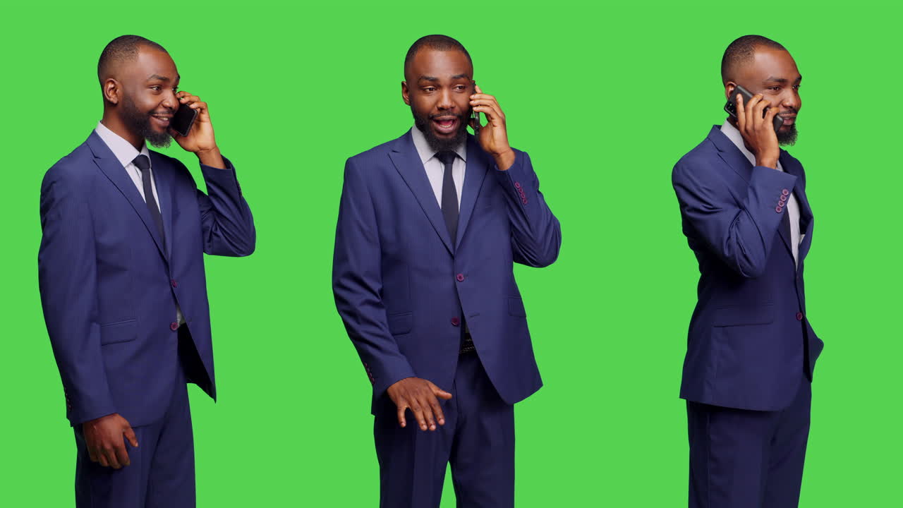 African American Businessman on Phone