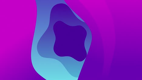 animation of wow text over shapes on purple background