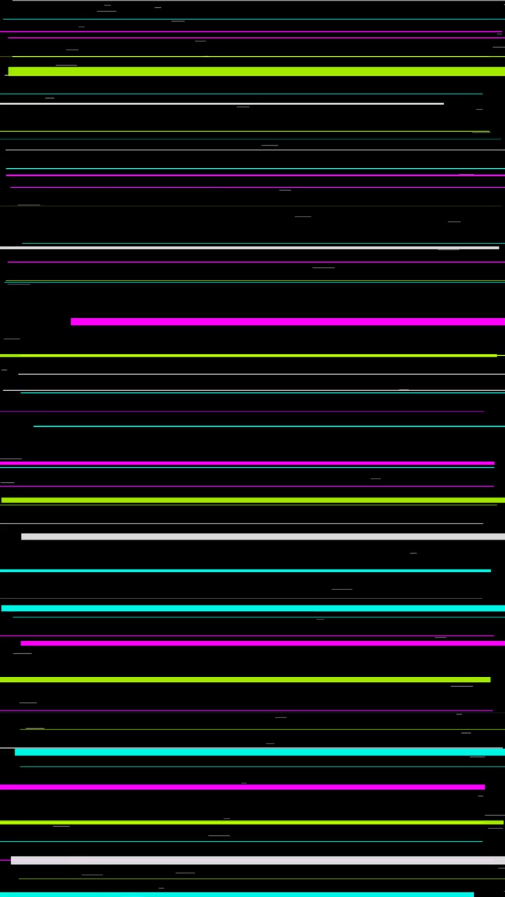 Abstrakt digital glitch-animation med rörliga neonlinjer