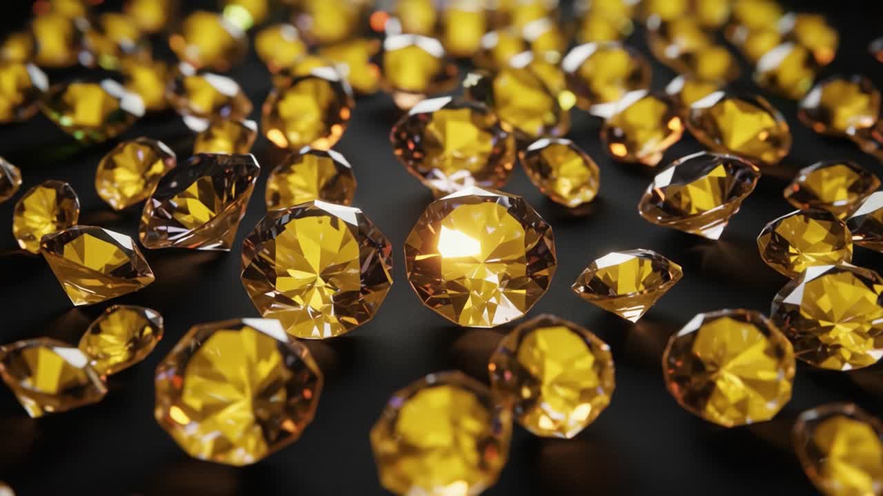 A Stunning Array of Sparkling Gems Showcasing Their Brilliant Cuts and Captivating Colors, Creating a Dazzling Visual Display of Luxury and Elegance